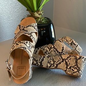 Gorgeous “Snake Skin” Platform Sandals